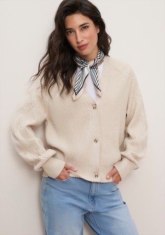Tamaris Knit Cardigan in Beige: front