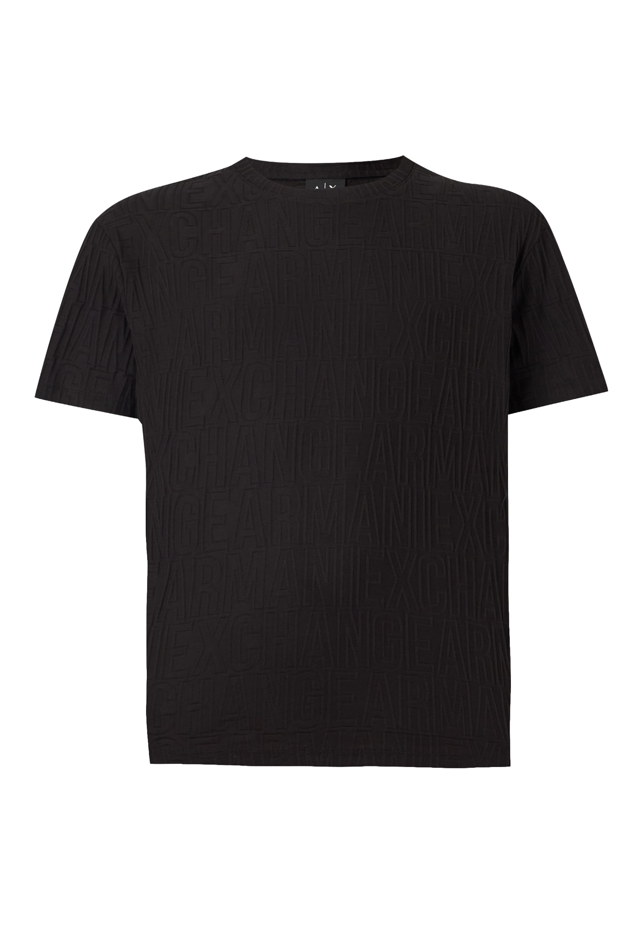 ARMANI EXCHANGE Тениска в черно: отпред