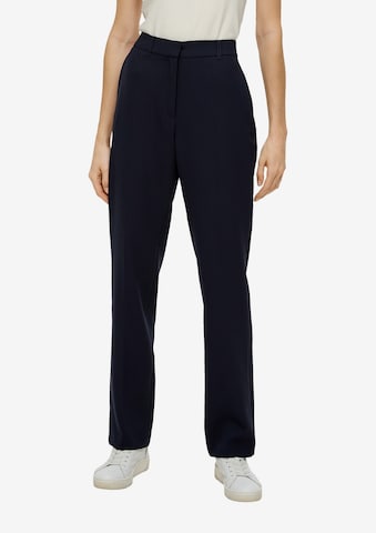 Regular Pantalon à plis s.Oliver BLACK LABEL en bleu : devant