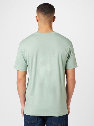 ALPHA INDUSTRIES Regularny krój Koszulka w kolorze zielony