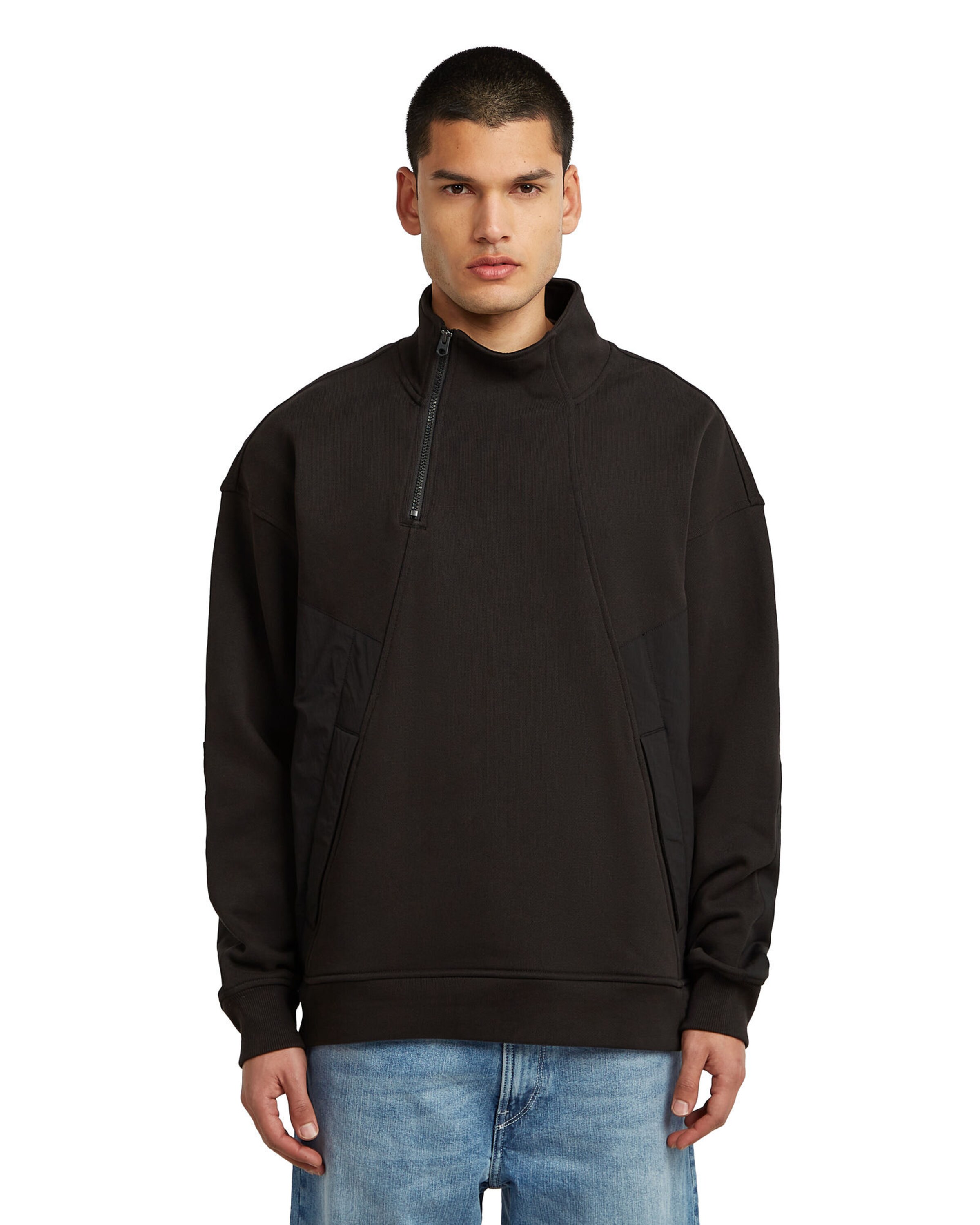 G-STAR Sweatshirt in Zwart: voorkant
