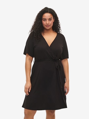 Zizzi Φόρεμα 'Reja' σε μαύρο: μπροστά