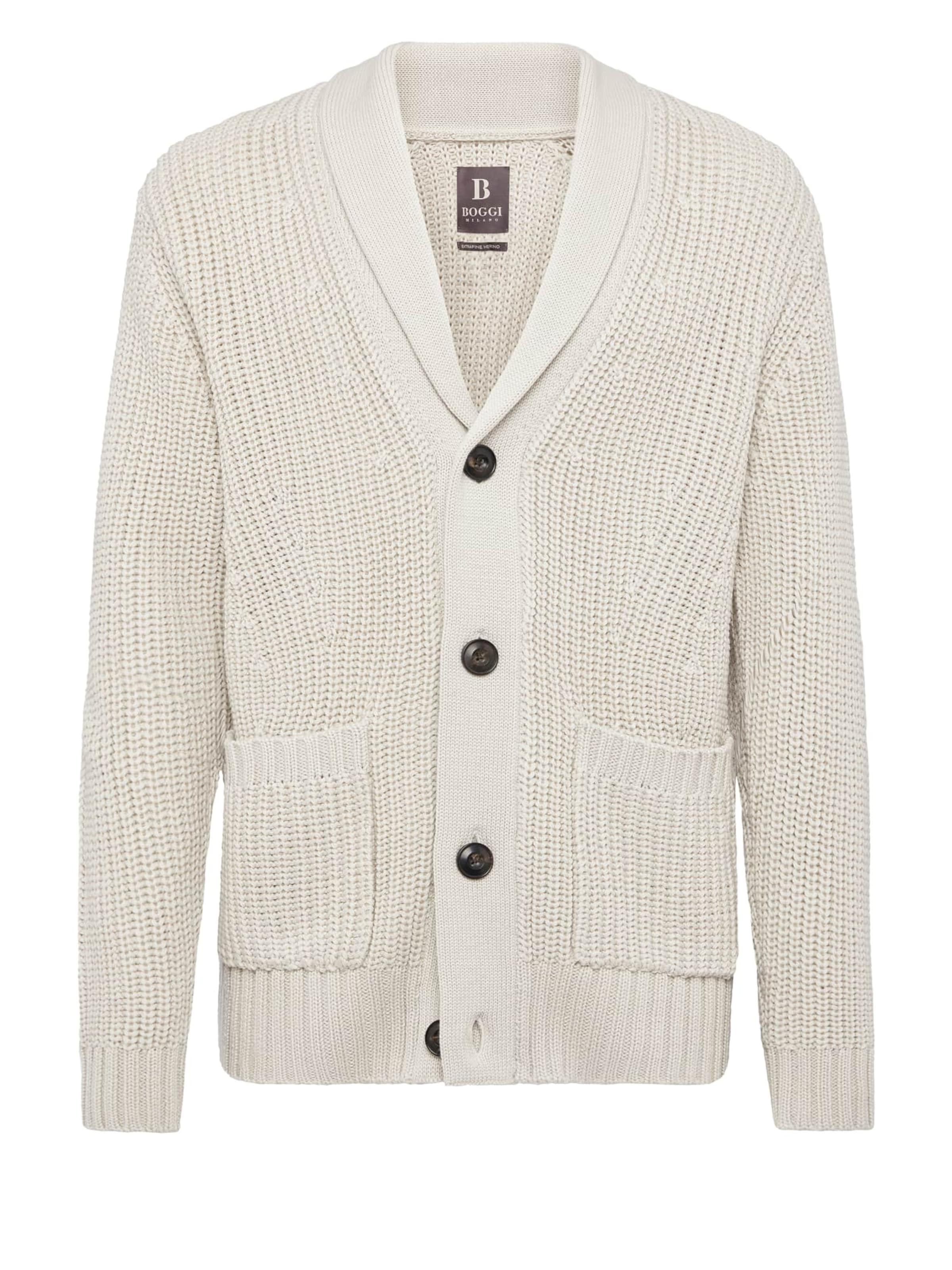 Boggi Milano Strickjacke in Beige: Vorderseite