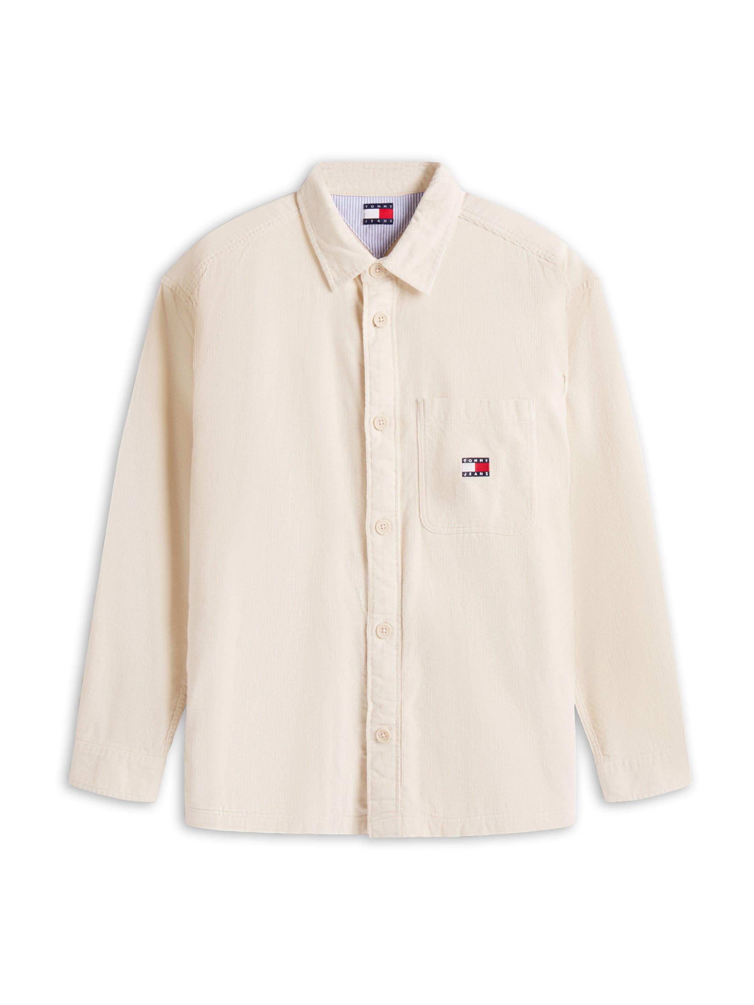 Tommy Jeans - Ajuste confortable Camisa en beige: frente