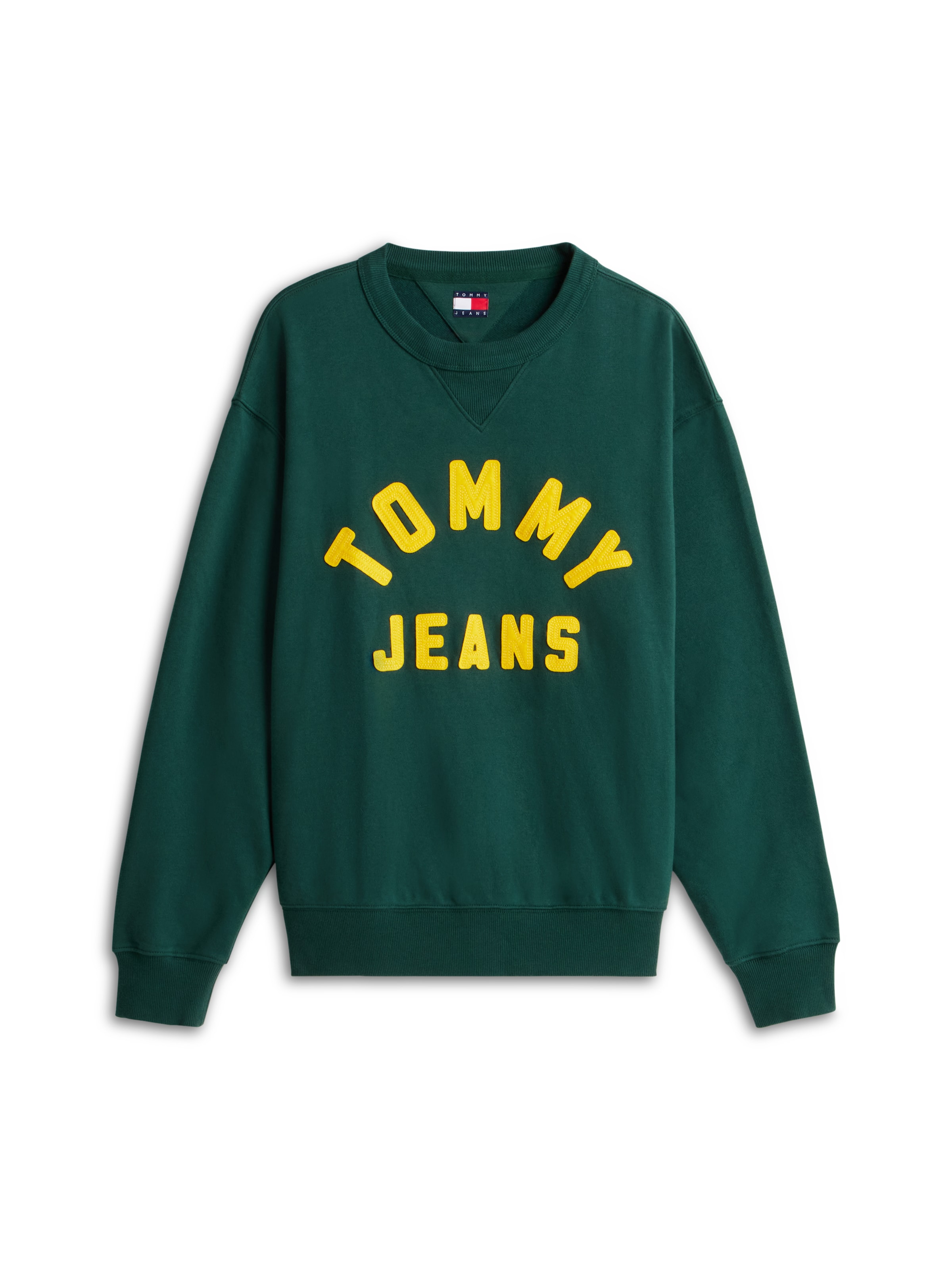 Tommy Jeans - Sweatshirt 'NEW CLASSIC' em verde: frente