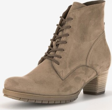 GABOR Lace-Up Ankle Boots in Brown: front