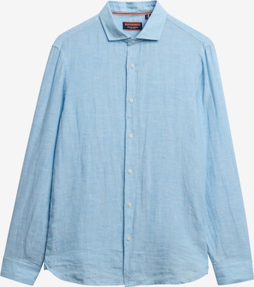 Superdry Button Up Shirt in Blue: front