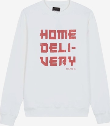 ScalpersSweater majica 'Delivery' - bijela boja: prednji dio