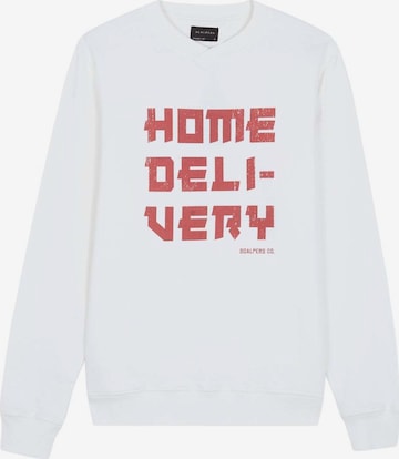 Scalpers Sweatshirt 'Delivery' i hvid: forside