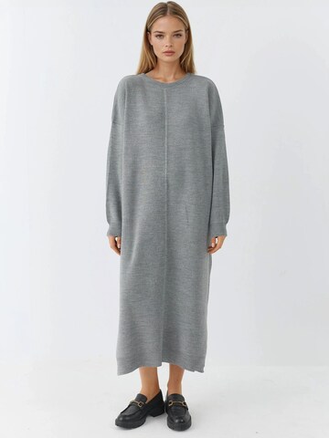 Robes en maille My fashion en gris : devant
