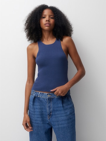 Pull&Bear Knitted Top in Blue: front