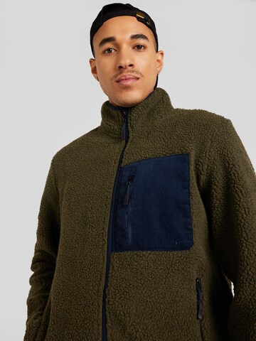 BRAVE SOUL Fleece jas in Groen