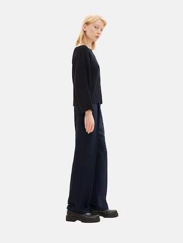 TOM TAILOR Loose fit Pleated Pants in Blue