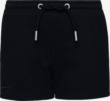 Superdry Pants in Black: front