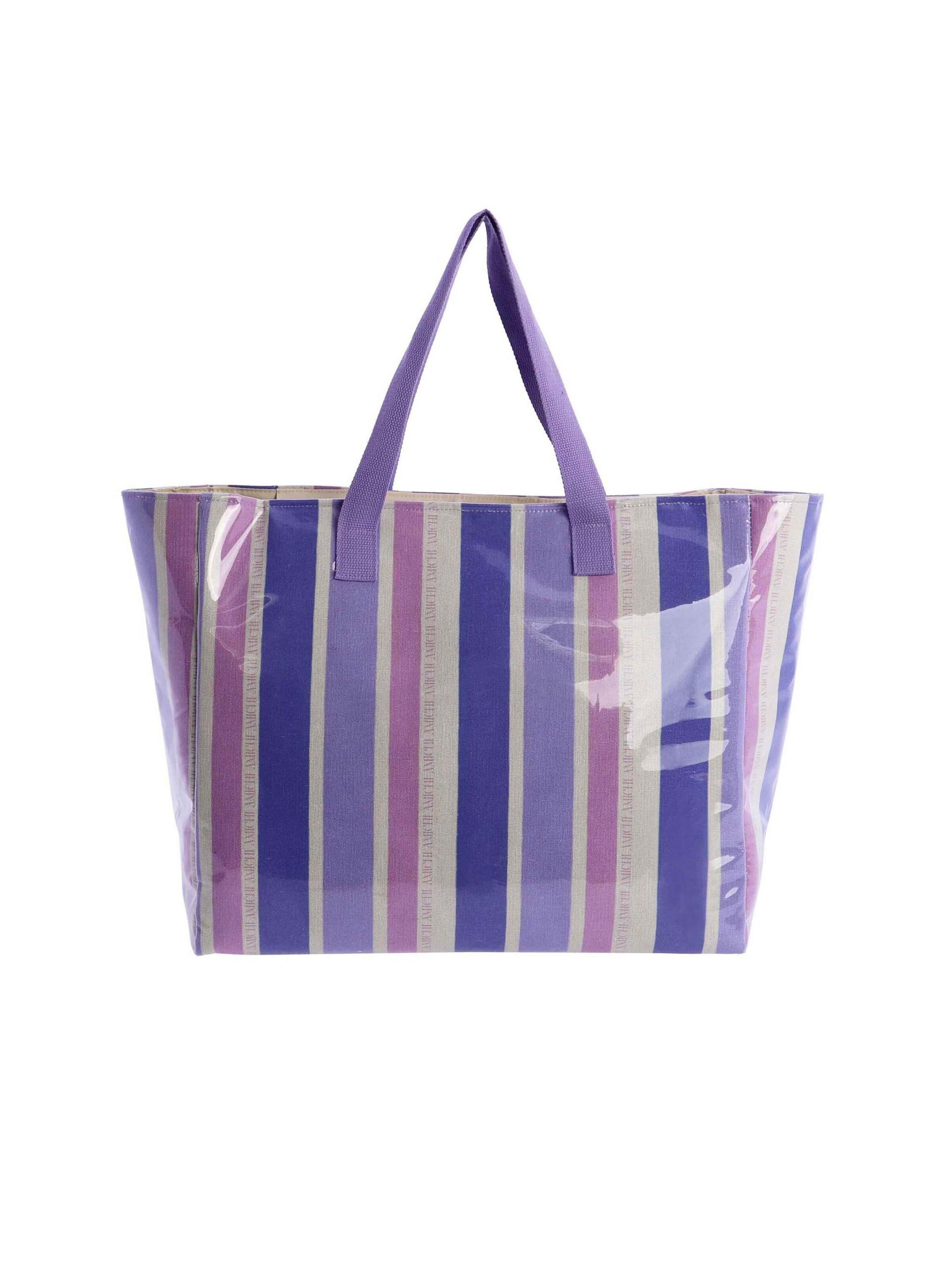 Amichi - Shopper 'Bolso de playa para mujer Palma de lona con cremallera' en Mezcla de colores
