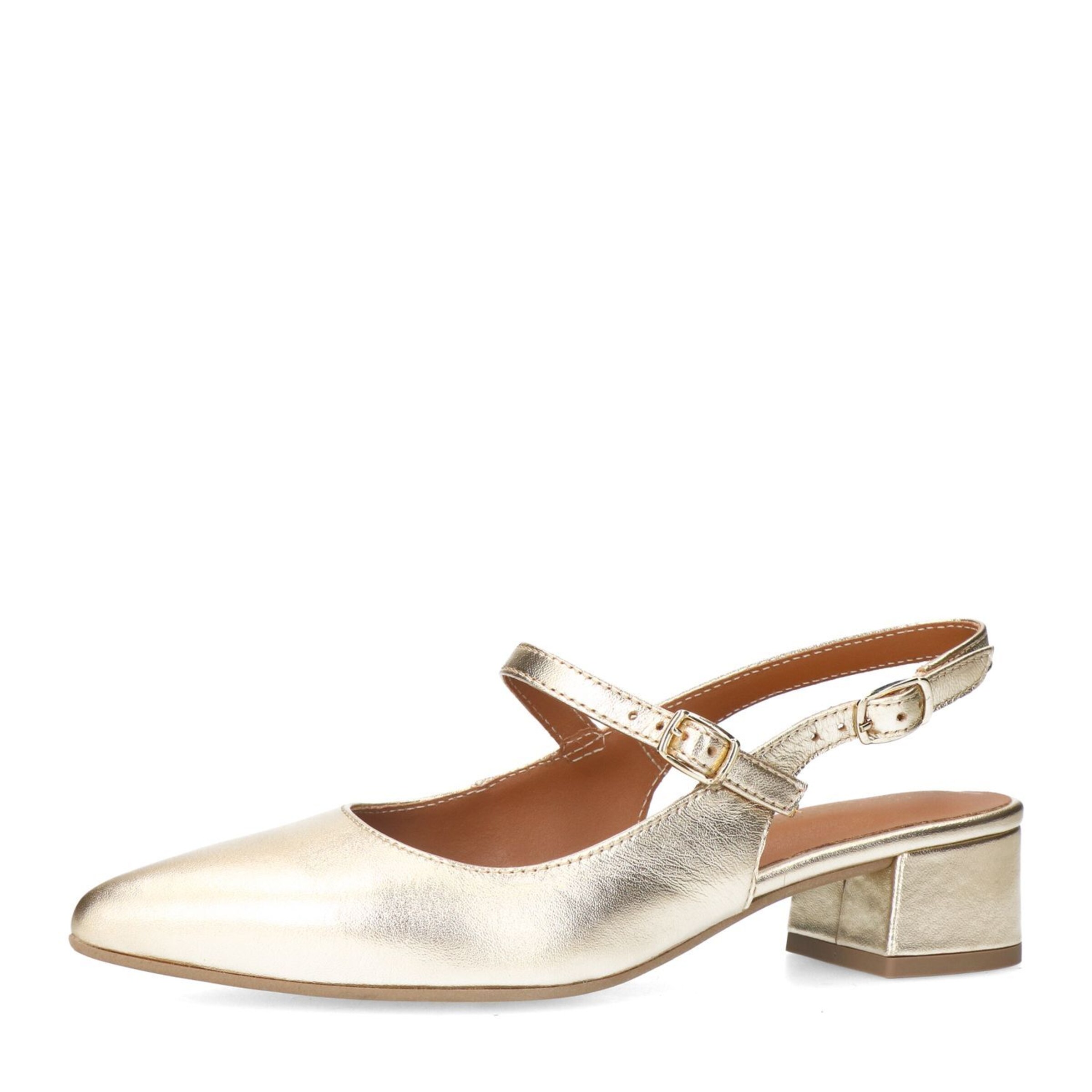 Escarpins à bride arrière MANFIELD en or : devant
