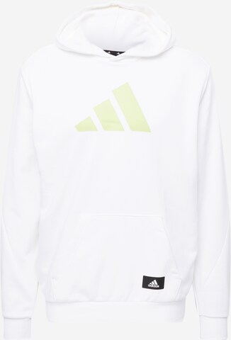 ADIDAS PERFORMANCE Sport sweatshirt i vit: framsida
