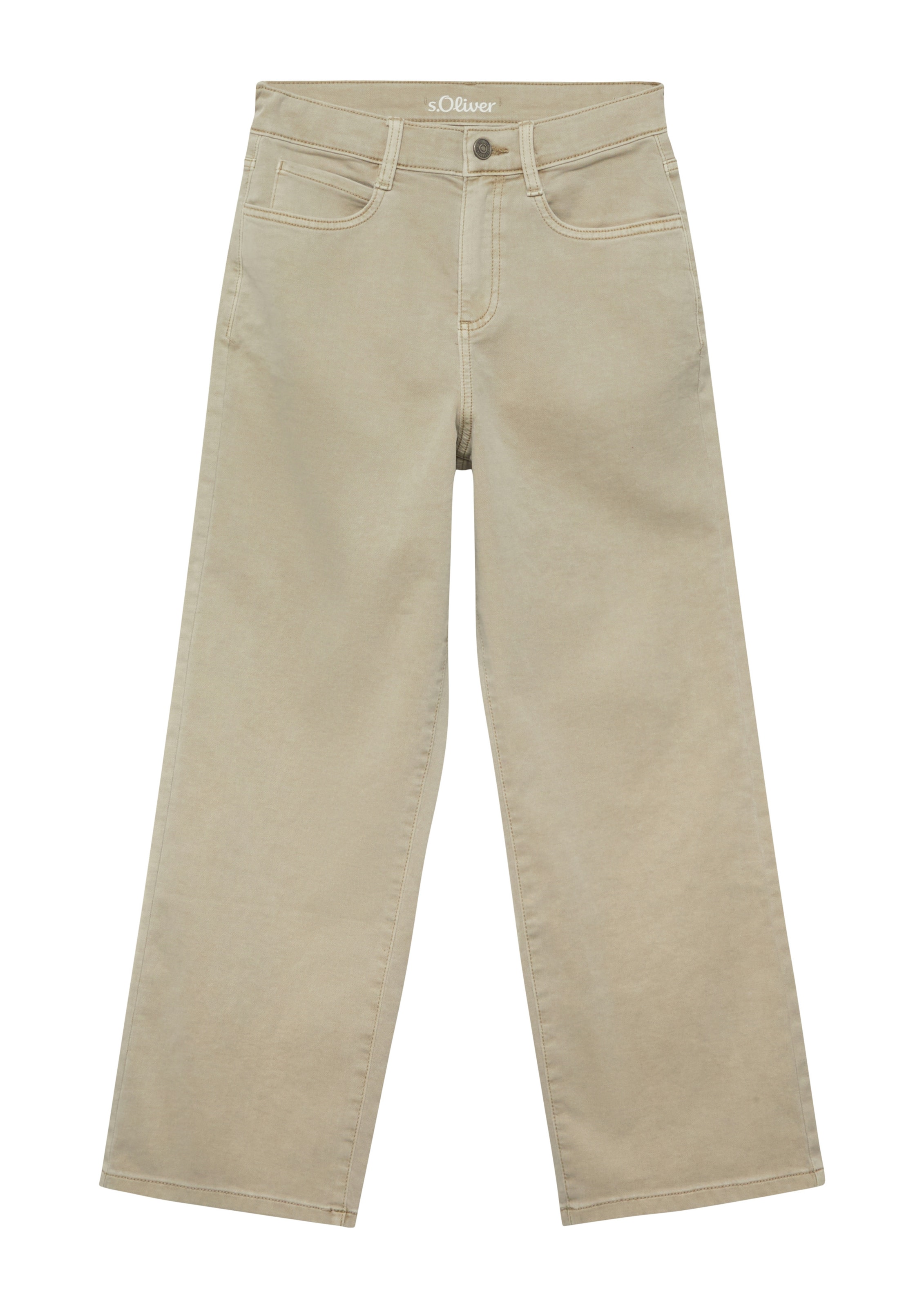 Wide Leg Jean s.Oliver en beige : devant