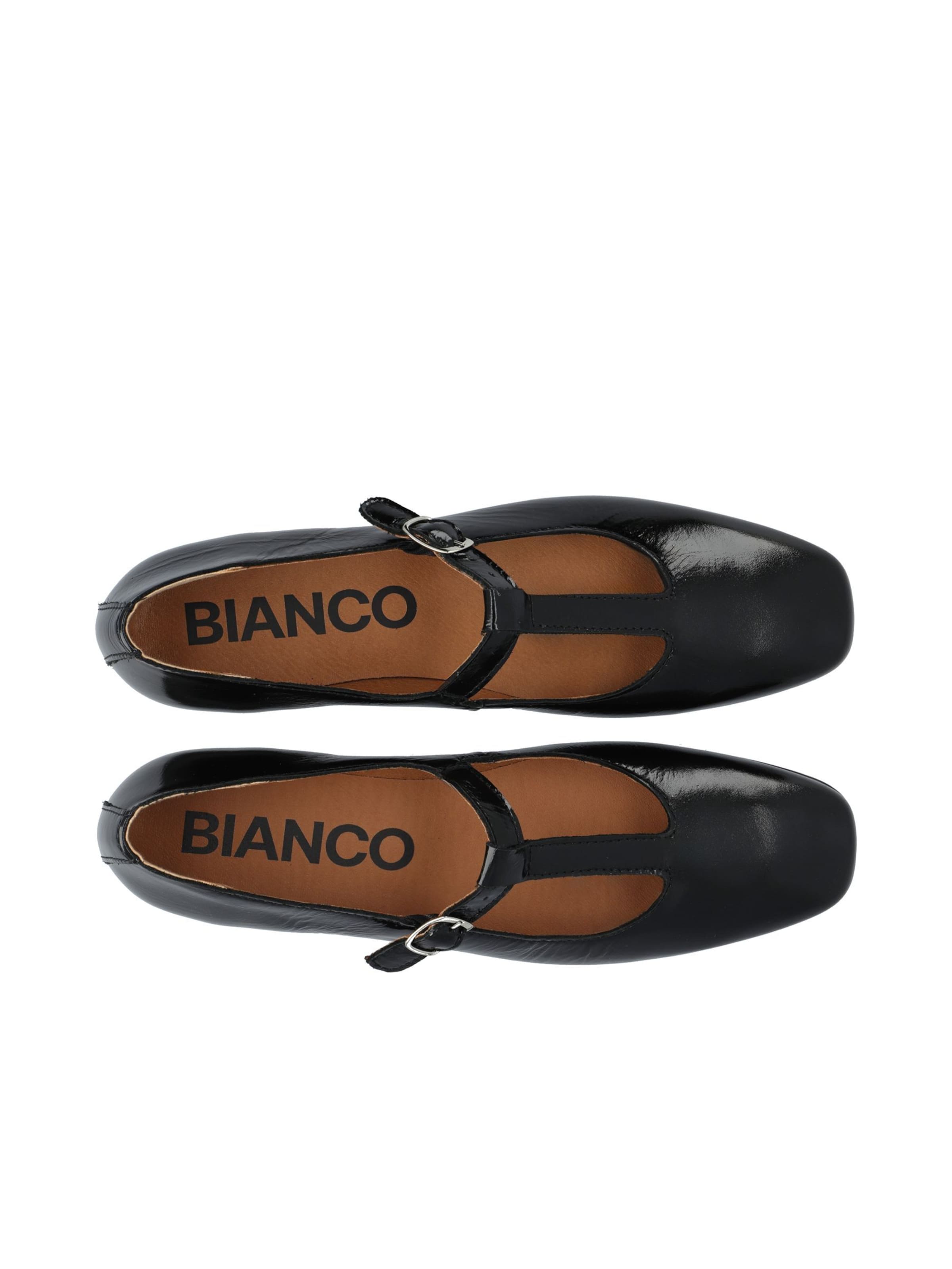 Bianco Ballerinasko med rem 'ALBERTE' i sort