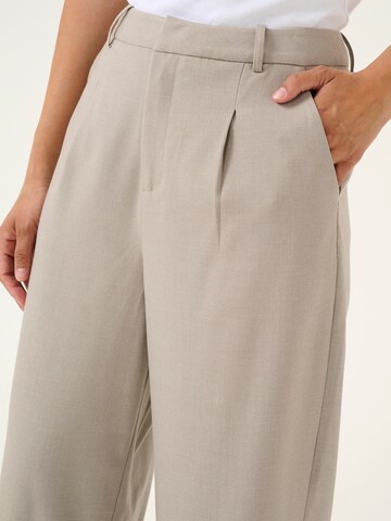 Kaffe Tapered Pleat-front trousers 'KA Merle' in Grey