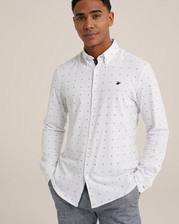 WE Fashion Slim fit Button Up Shirt in White