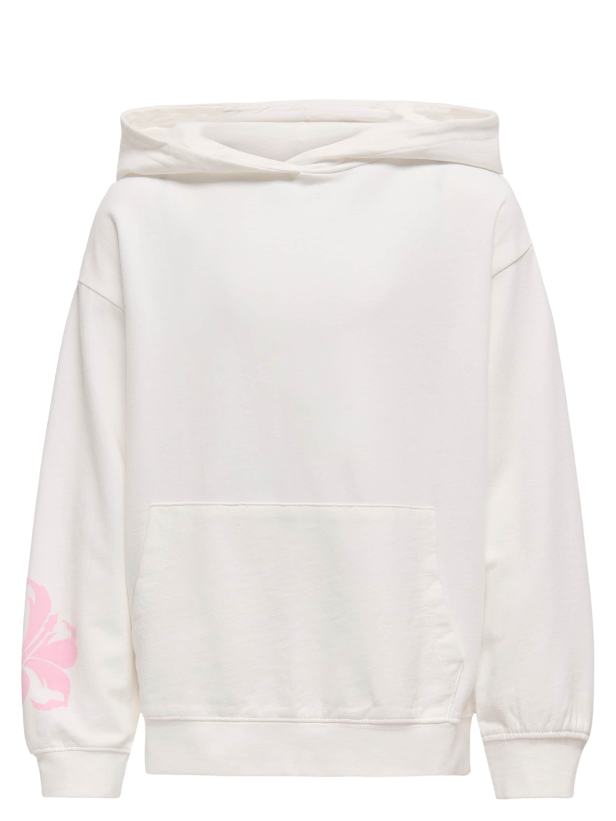 Felpa 'Julia Life' di ONLY GIRLS in bianco: frontale