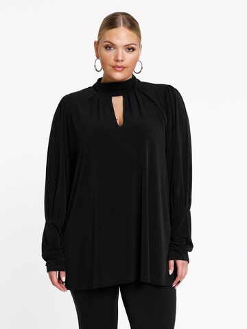 YOEK Blouse in Zwart: voorkant