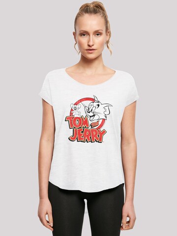 T-shirt 'Tom and Jerry' F4NT4STIC en blanc : devant