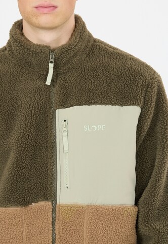 SLOPE Fleece jas 'Katau' in Groen