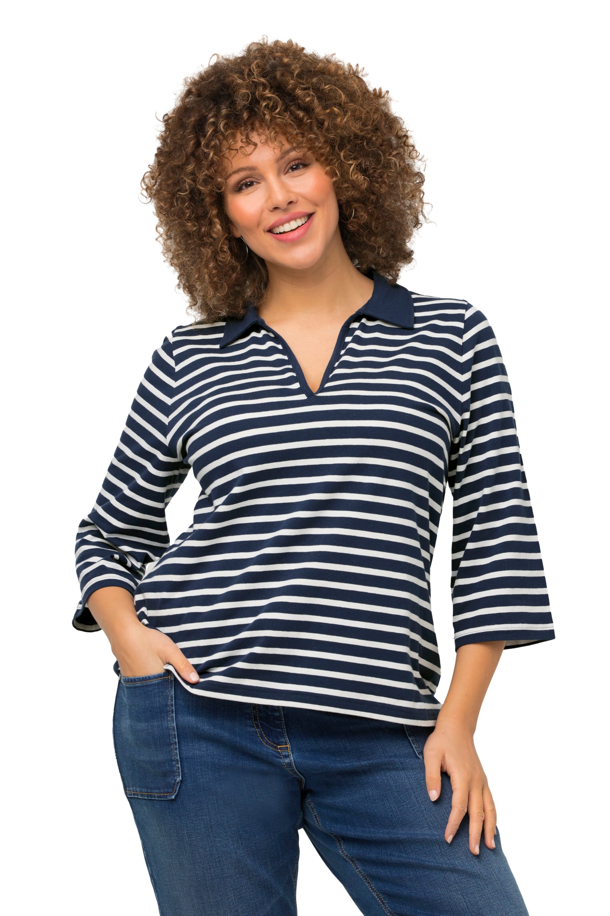 Ulla Popken Koszulka w kolorze niebieski: przód