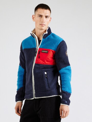 Veste en polaire 'YUPIK' NAPAPIJRI en bleu : devant
