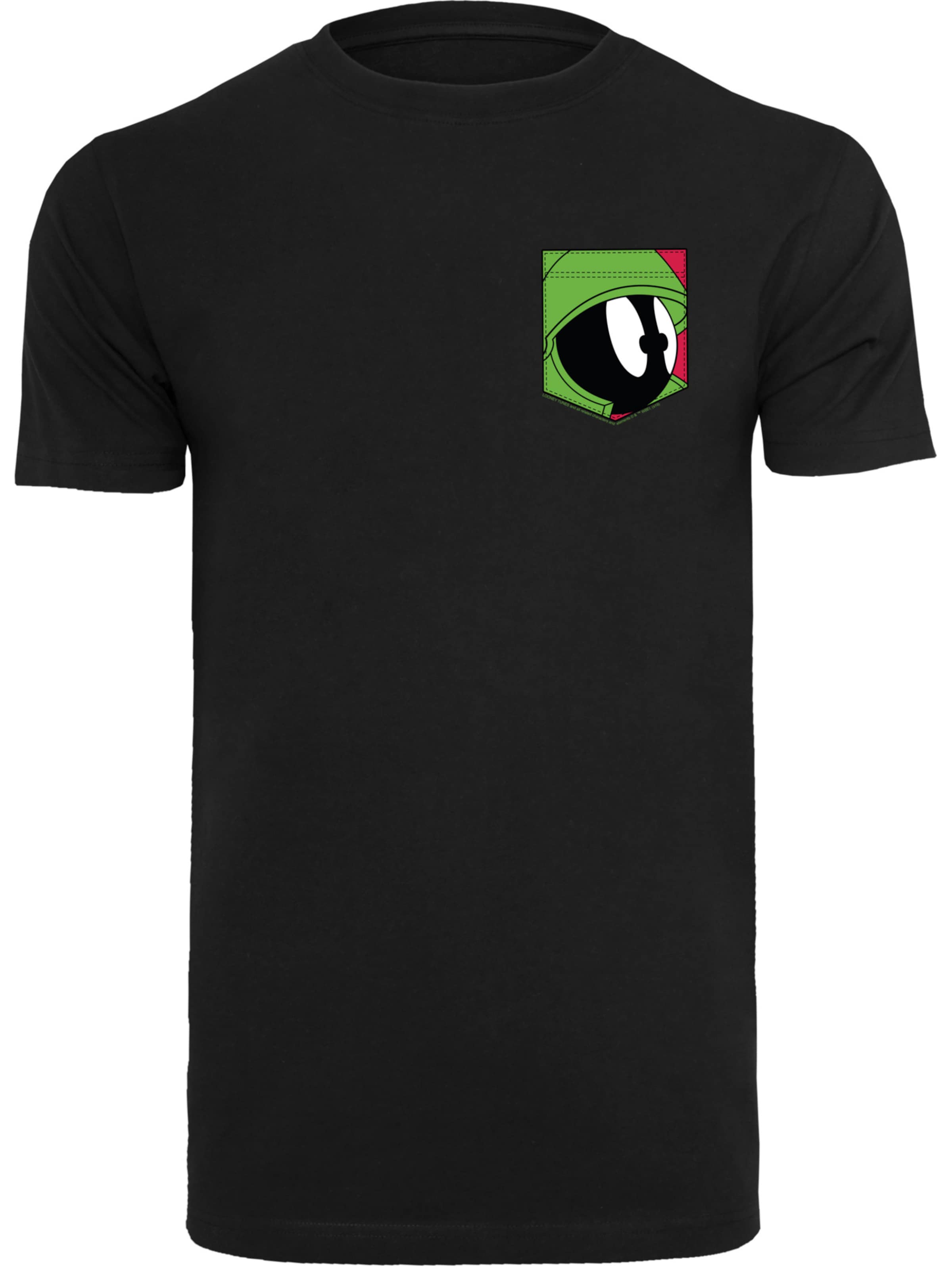 T-Shirt 'Looney Tunes Marvin The Martian Face' F4NT4STIC en noir : devant