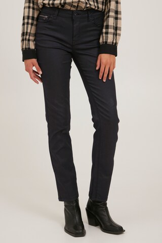 PULZ Jeans Slim fit Pants 'PZEMMA' in Black: front
