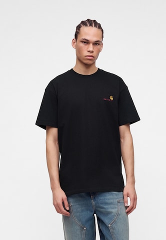 Carhartt WIP T-shirt 'American Script' i svart: framsida