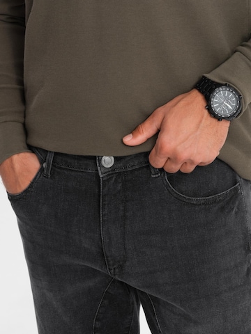 Ombre Tapered Jeans in Zwart