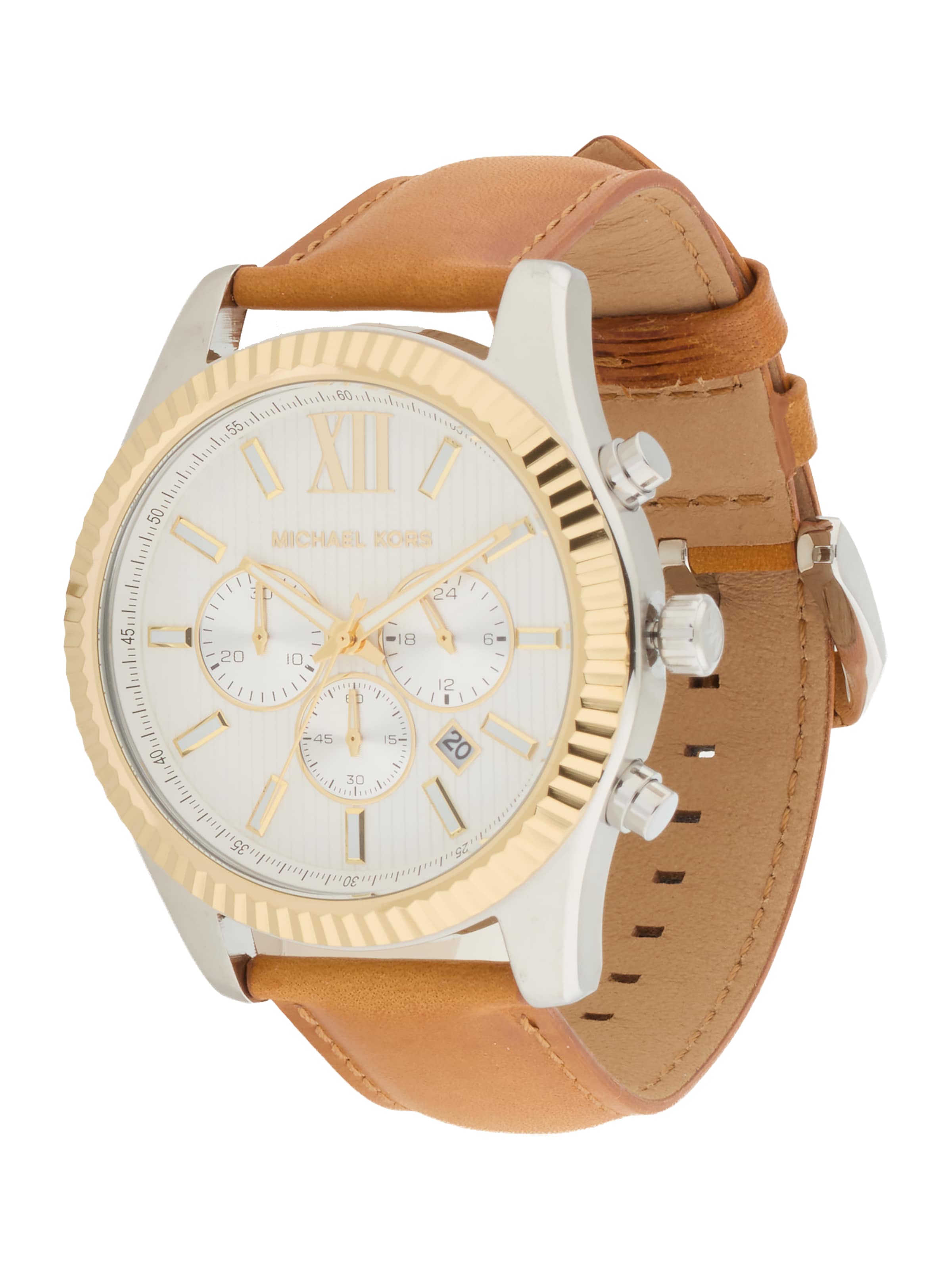 Michael Kors Analoog horloge 'LEXINGTON' in Bruin: voorkant