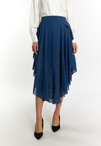 Gonna di faina in blu: frontale