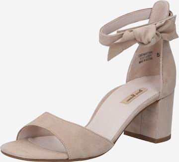 Paul Green Strap Sandals in Beige: front