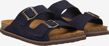 Desa - Zapatos abiertos 'DESA Herren-Sandalen aus Wildleder mit Doppelschnalle' en azul: frente