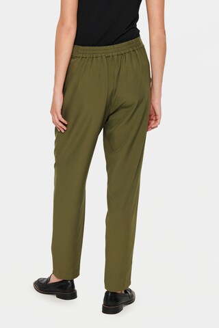 SAINT TROPEZ Tapered Pants 'Celest' in Green