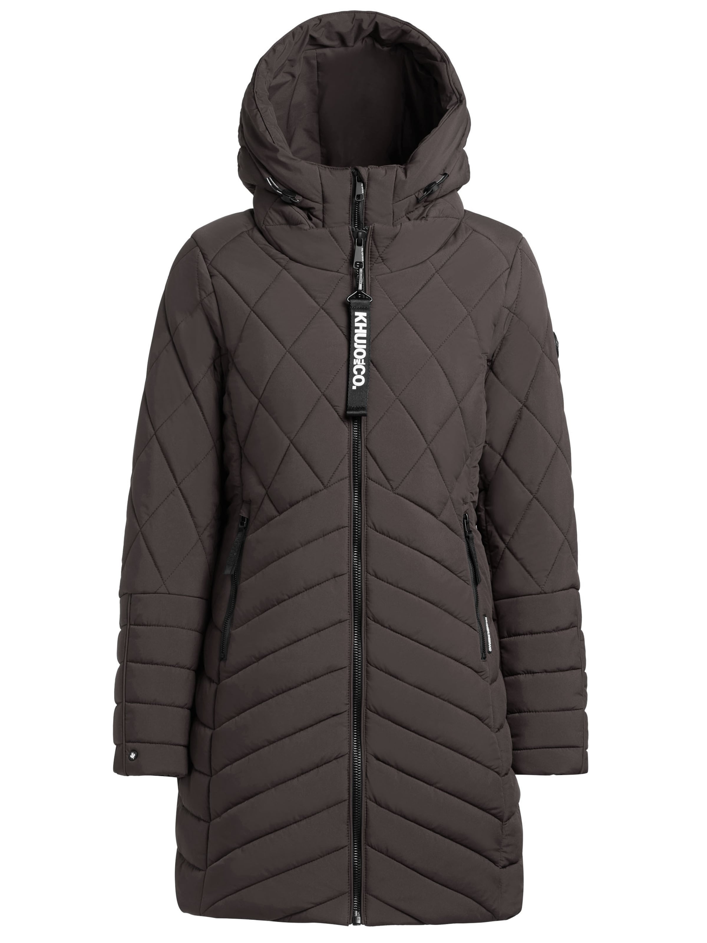 khujo - Abrigo de invierno en gris: frente