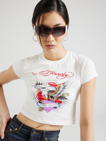 Tricou de la Ed Hardy pe alb