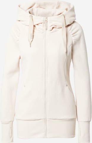 Ragwear Zip-Up Hoodie 'GOJJI' in Beige: front