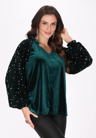 faina - Blusa en verde: frente