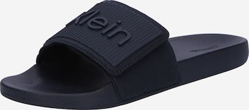 Flip-flops de la Calvin Klein pe albastru: față