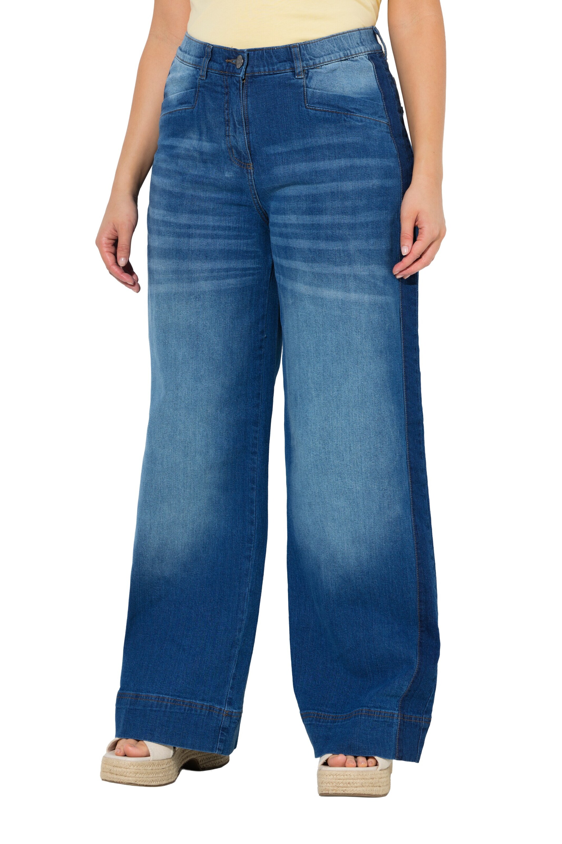 Ulla Popken Wide leg Jeans in Blue: front