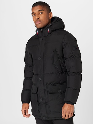 TOMMY HILFIGER Winter jacket 'Rockie' in Black: front