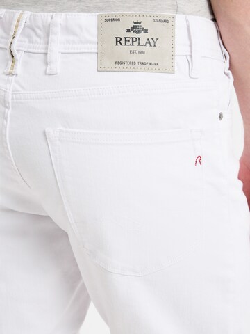 REPLAY Regular Broek in Wit