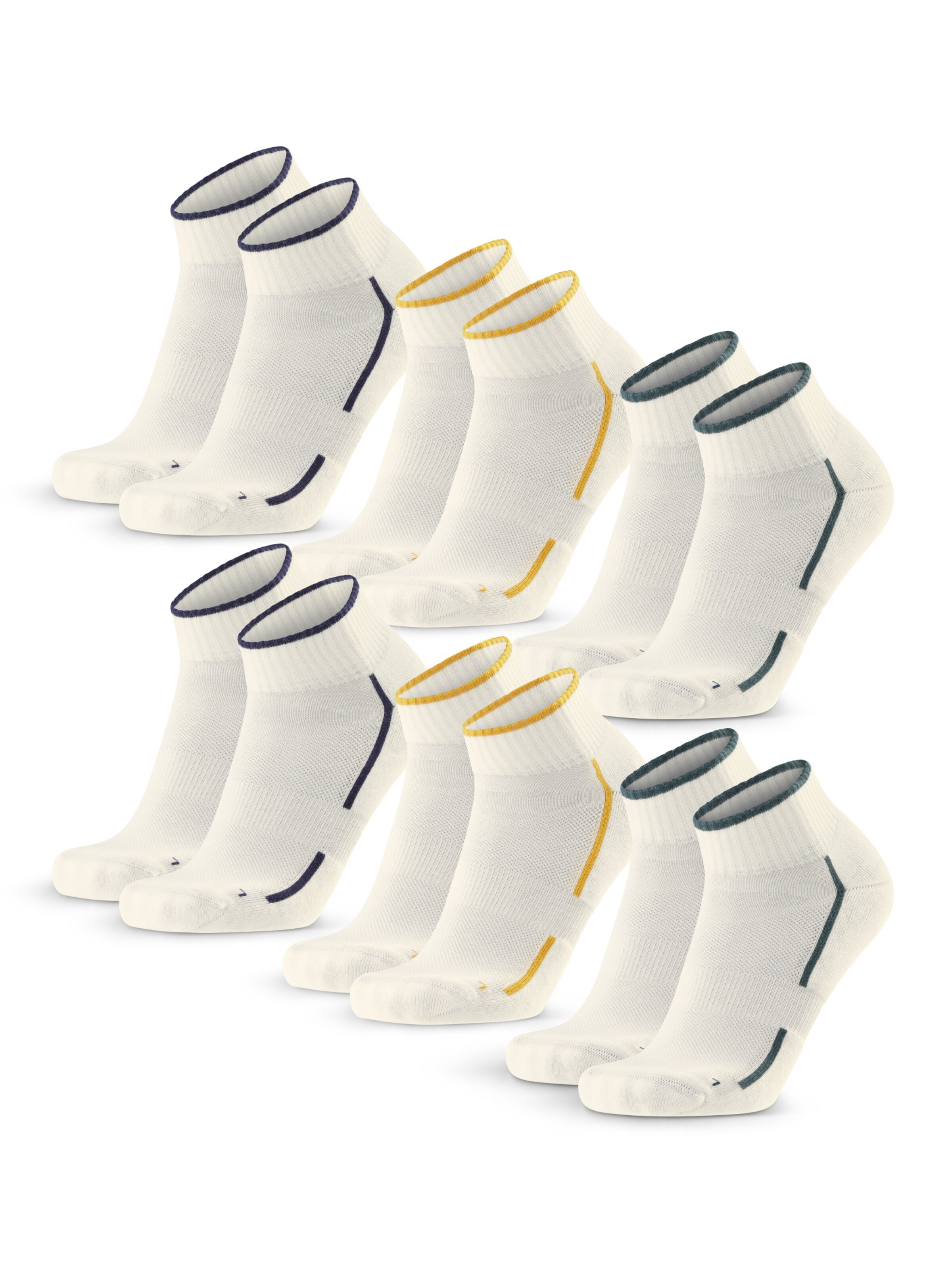 DANISH ENDURANCE Socken 'Cotton Quarter ' in Weiß: Vorderseite