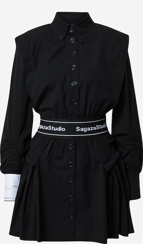 TrendyolKošulja haljina - crna boja: prednji dio